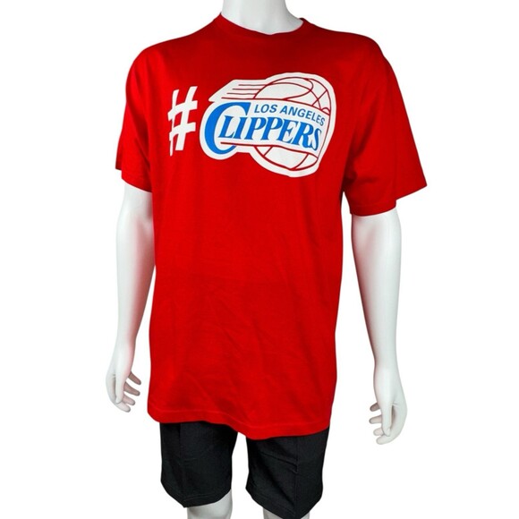 LA Clippers Chris Paul #3 @CP3 Majestic T-Shirt Mens Large Red New - Picture 1 of 4